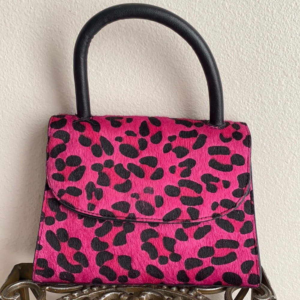 Pink cheetah handbag